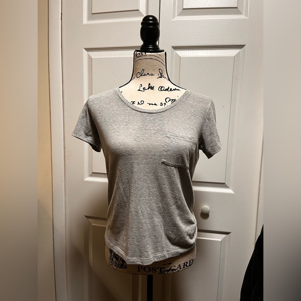 J. Crew Light Gray Short Sleeve Tee